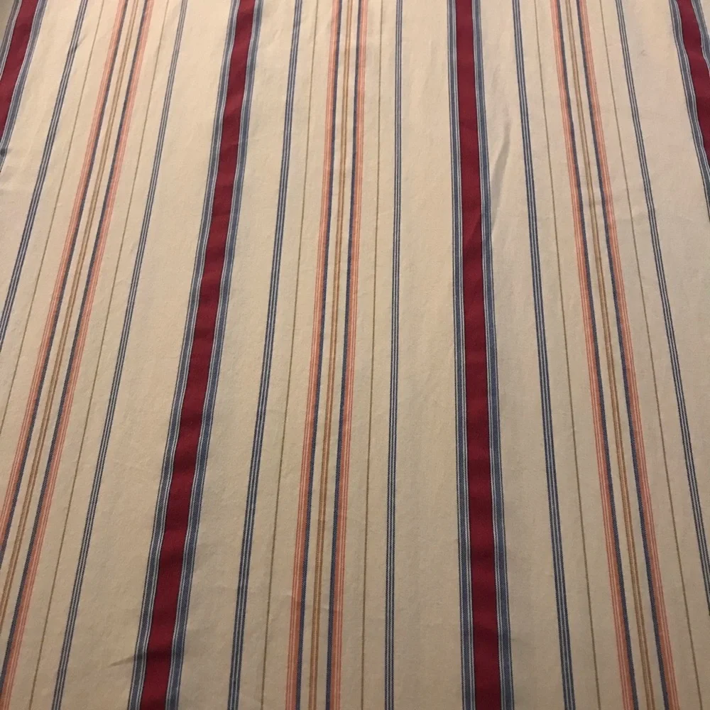 Chaps Cream Red Blue Sheet Set Top Fitted Pillowcases Queen